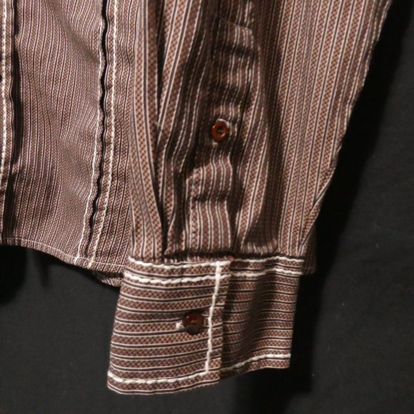 SMASH | 2 XL | Western Striped Button Down Casual Shirt | 100% Cotton | NWOT - Picture 10 of 16